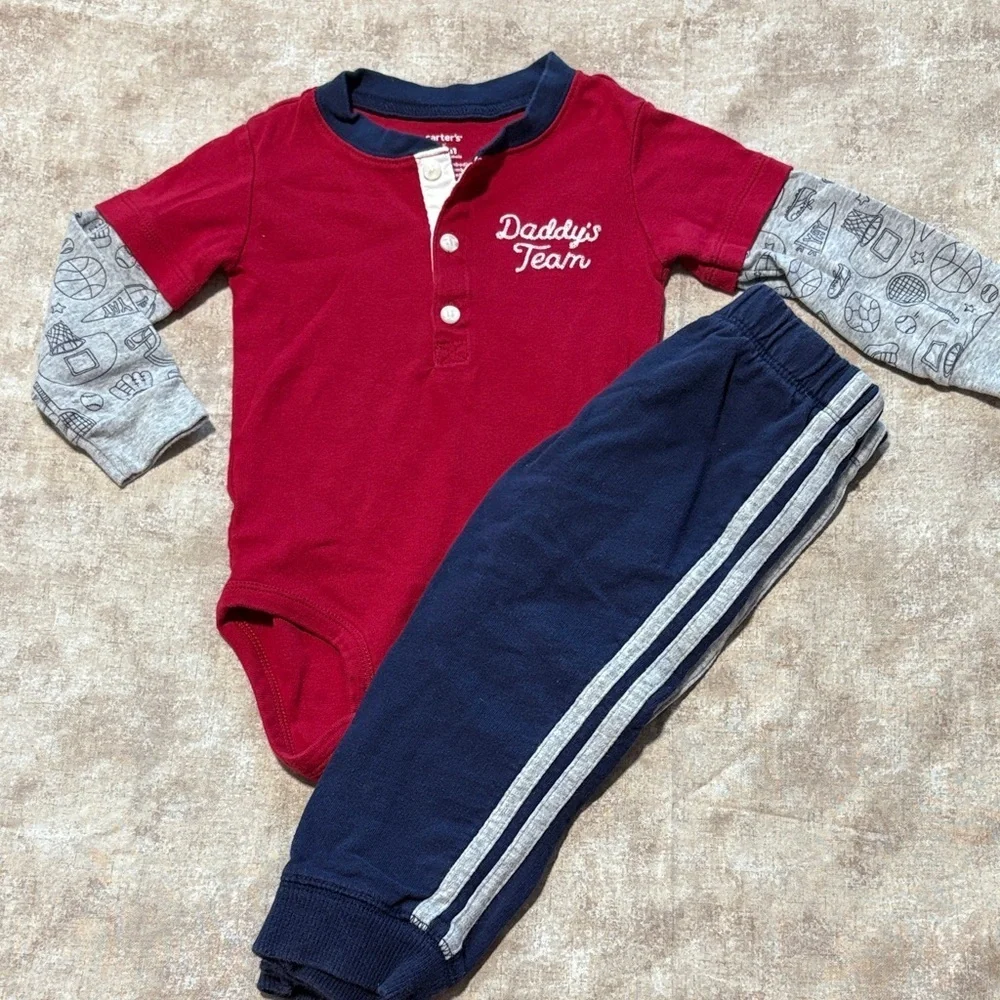 Carter's Red and Navy Baby Top